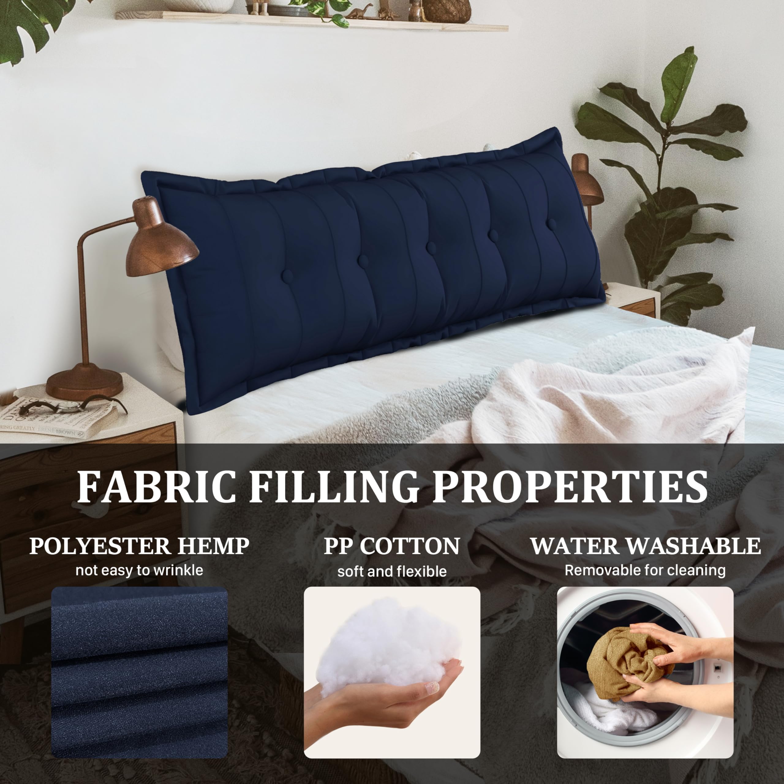 VERCART Rechthoekig hoofdeinde rugleuning, decoratieve bank kussens zijslaapkussen lichaamskussen, Extra Grote Sierkussen Rugsteun leeskussen Lendenkussens voor Bed Fluweel Bruin 180cm