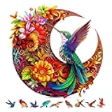Unique Wooden Puzzles for Adults, Hummingbird Puzzle 200 Pieces 11.42