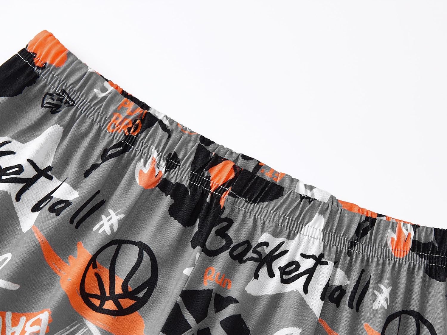 Beezizac Big Boys Pajamas Teal & Navy Face 2-Piece Fun Short Sleeve & Pants PJ Set Kid Cozy Sleepwear Size 6-18 - Image 5