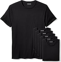 Amazon Essentials Camiseta de Manga Corta de Algodón para Hombre, Pack de 6
