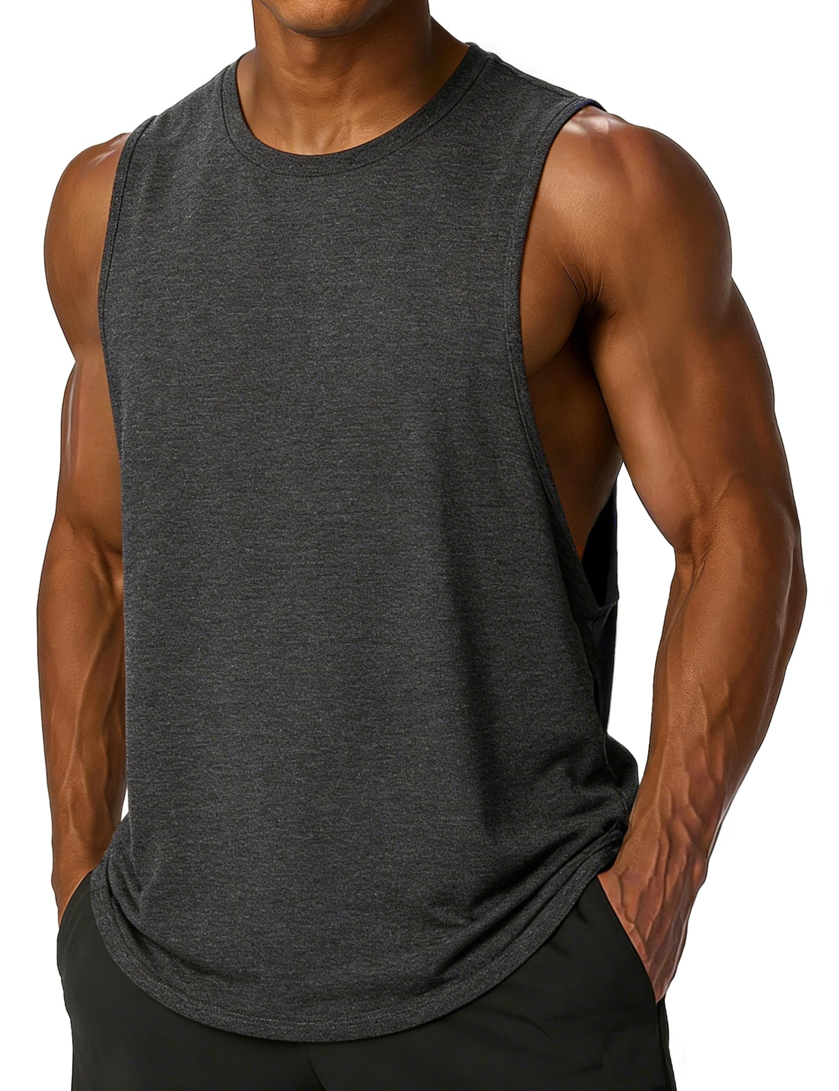 Wayleb Tanktop Herren Rundhals Locker Geschnitten S-3XL | Casual, Sommer, Freizeit, Alltag, Bequem, Vielseitig, Strand, Urlaub, Lockerer Schnitt,Klassisch