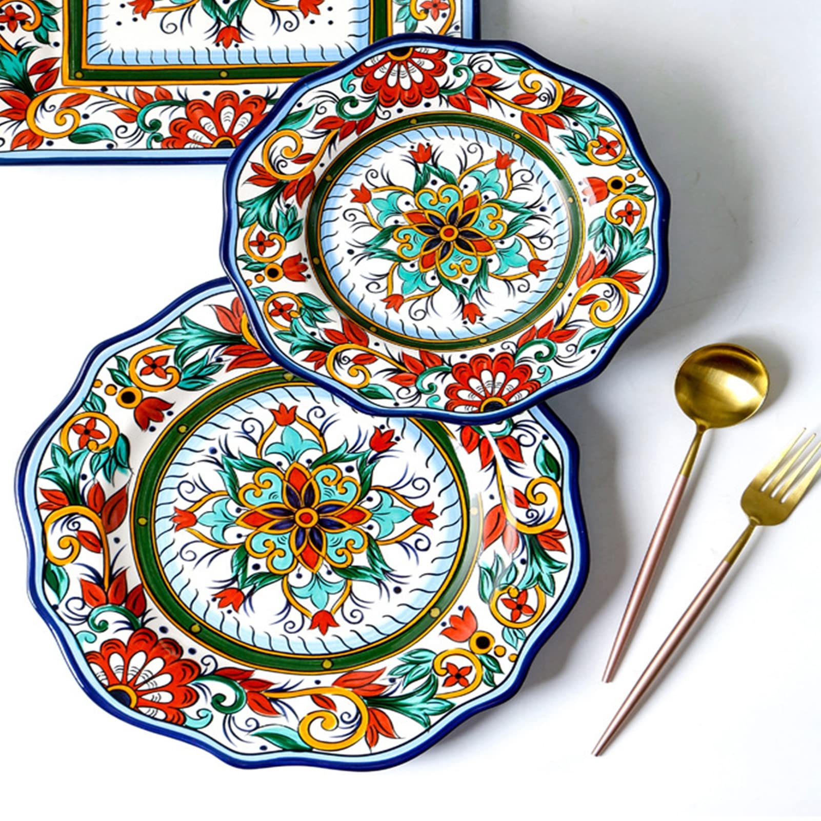 Porcelana zastawa stołowa, 15-częściowy komplet naczyń dla 4 osób, nowoczesny zestaw naczyń z talerzami płaskimi, talerzami deserowymi i miskami
