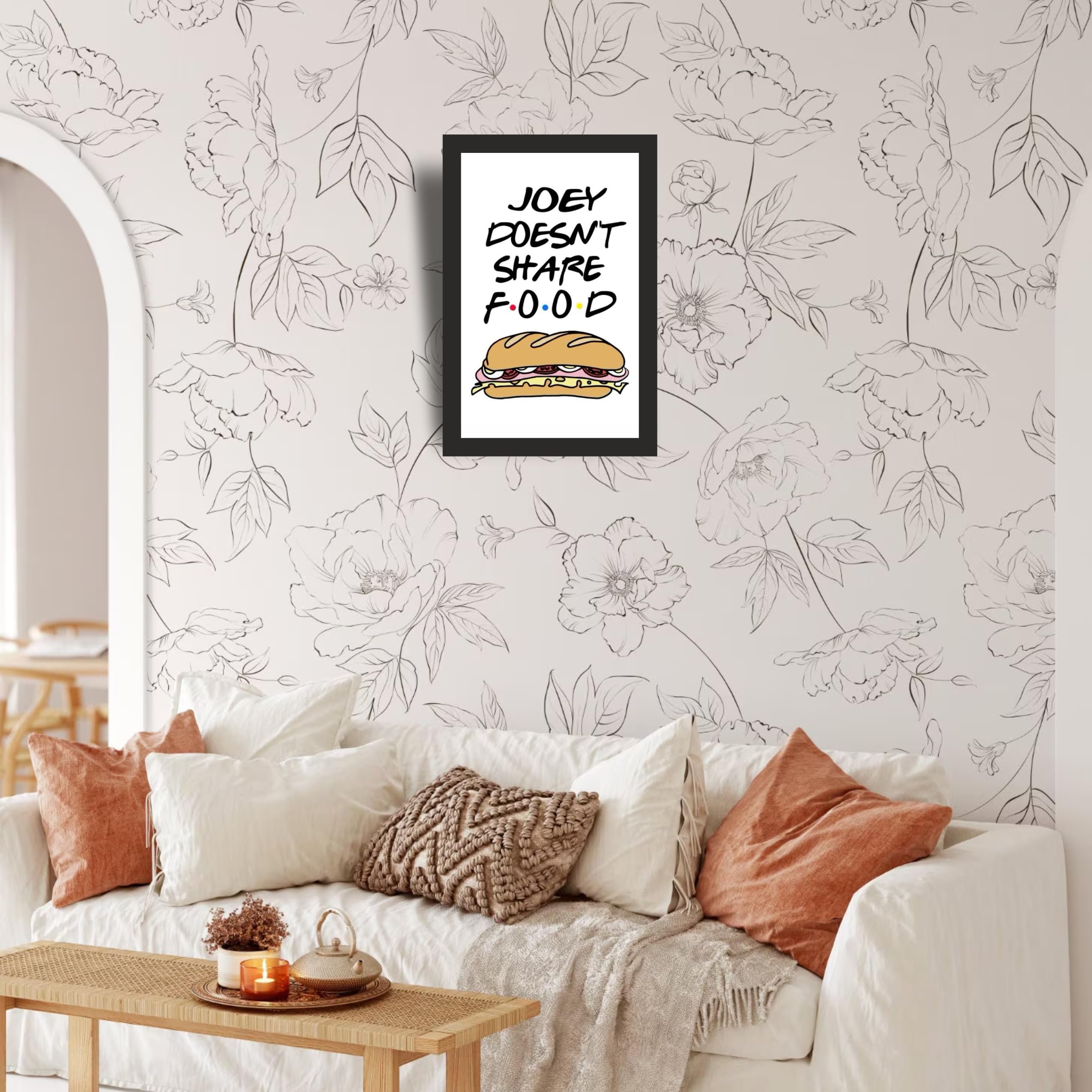 Friends Joey Food Quote Sandwich Photo Frame A4 Black