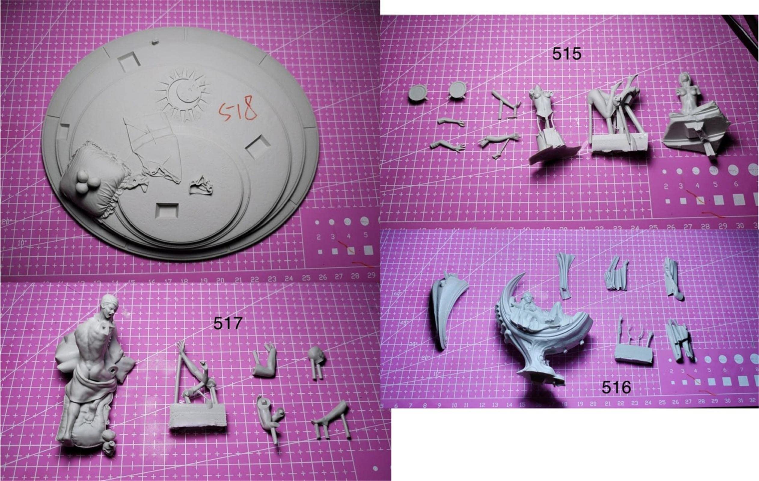 1/24 Resin Charakter Soldat Modell antike Königin Krieger und Diener Harz Miniaturensatz (unmontiert und unbemalt) //ij0-95 (5 Personen)