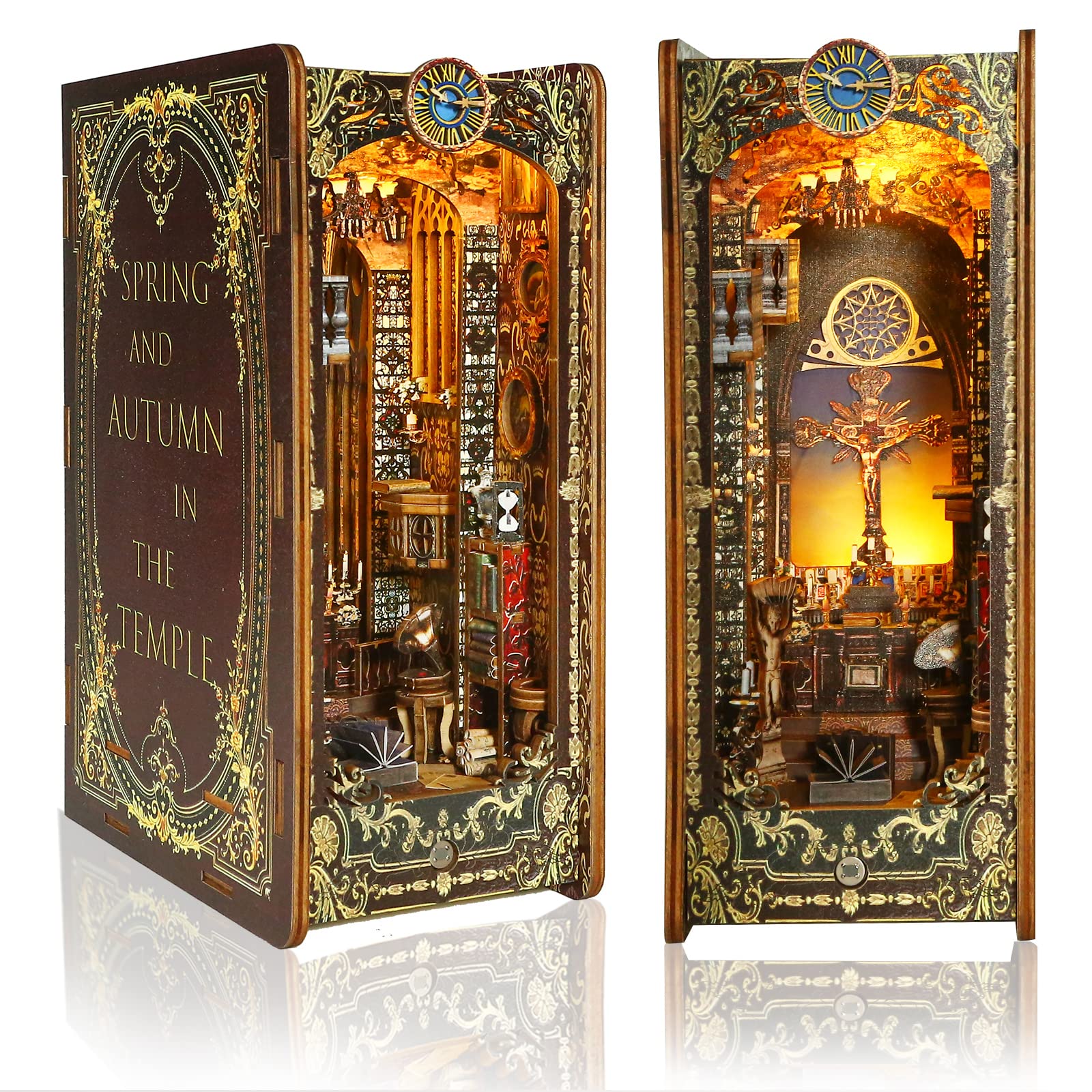 DIY Book Nook Kit "Magic Night Alley" – 3D Holzpuzzle Mit LED, Puppenhaus Für Bücherregal, Geschenk