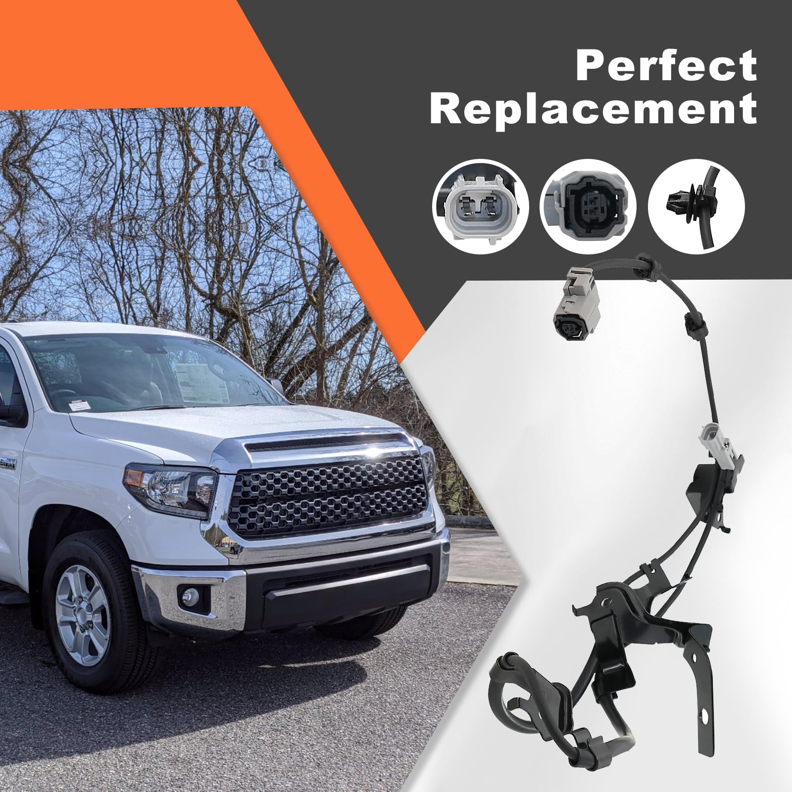 Tivora ABS Wheel Speed Sensor Wiring Harness for 2007-2022