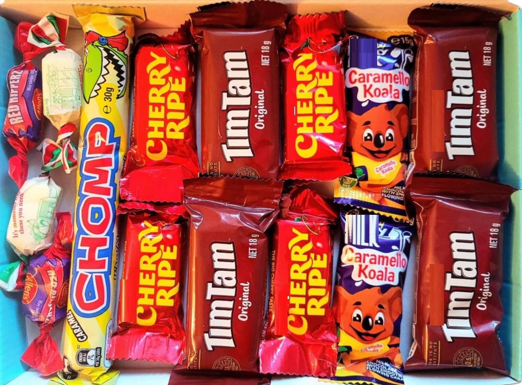 Australian Bite Size Chocolate Taster Selection Box | 14 items | Australia New Zealand Lollie Chocolate Hamper | Gift Box | CANDYPLANET