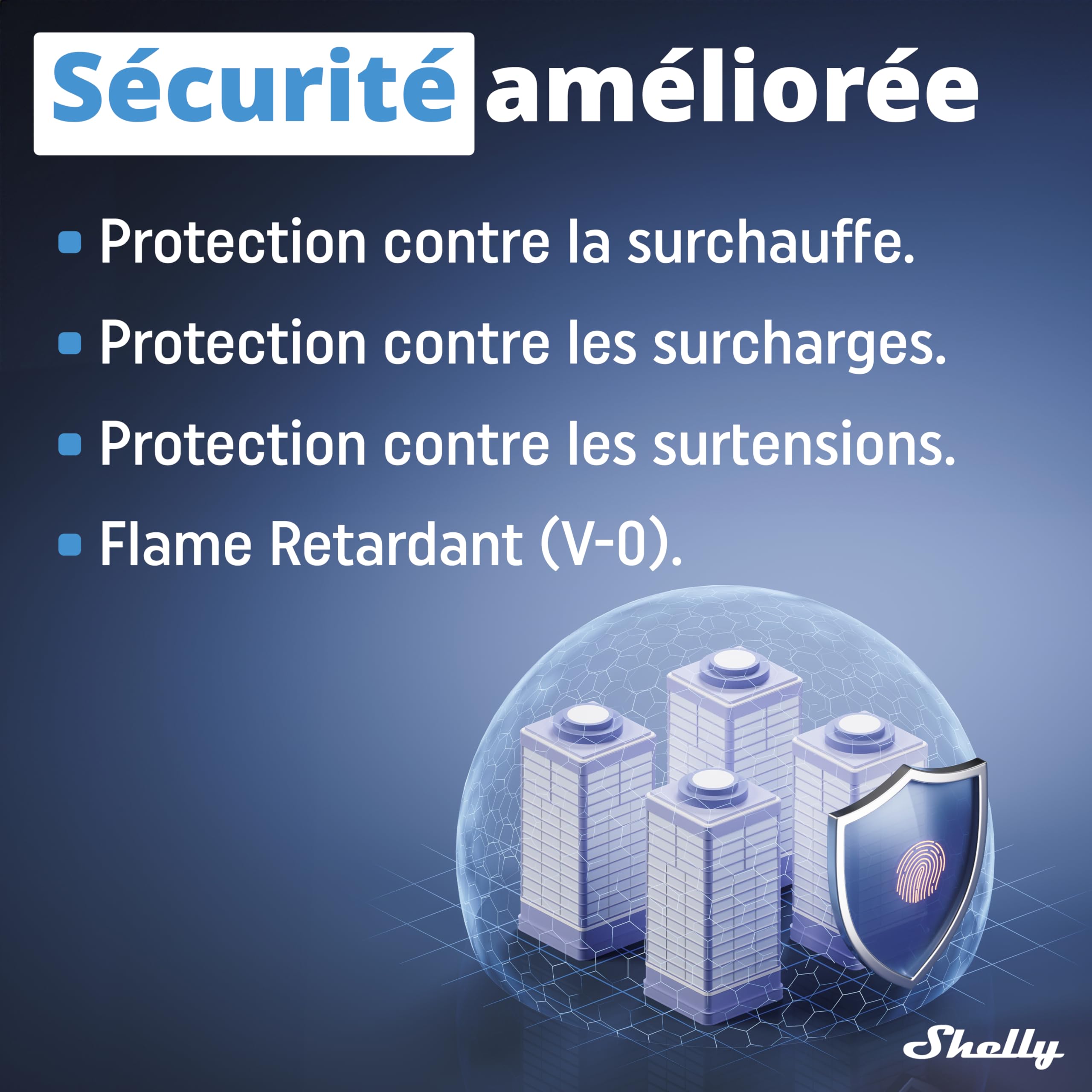 Shelly Qubino Wave Pro 2 Interrupteur connecté Z-Wave 2 canaux 25 A Contacts secs Montage rail DIN