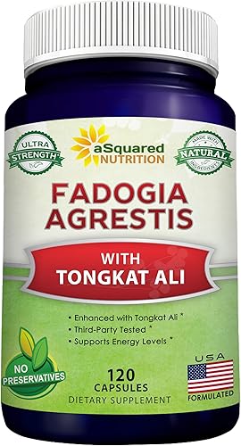 Fadogia Agrestis 1000 mg y Tongkat Ali 400 mg - 120 cápsulas - Suplemento de extracto de Fadogia Agrestis y píldoras complejas en polvo