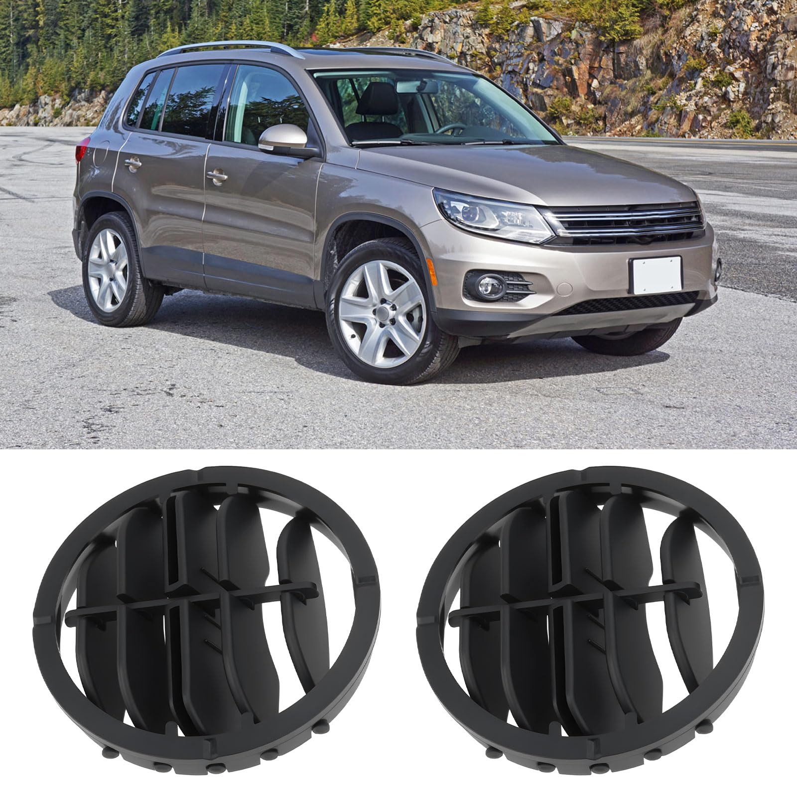 2 Stück Lüftungspaddel für Autoklimaanlagen 5N0819704 5N0819203 Kompatibel mit Volkswagen Tiguan 2010–2017 (Mitte)