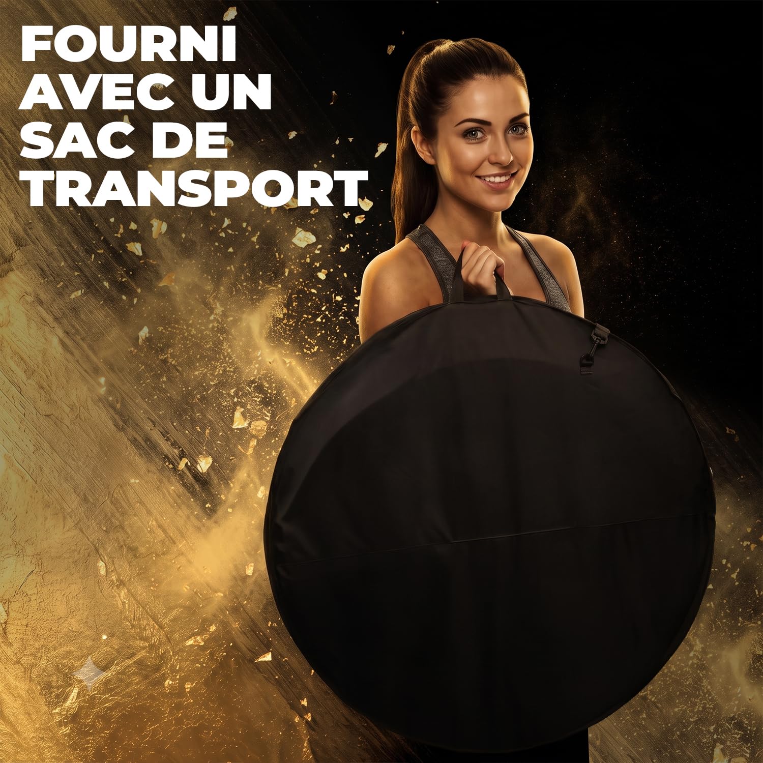 Cerceau Aérien 80 cm Kit Complet pour Yoga Aérien - Original Corner® | Kit Aero Hoop 80 cm avec sac et accessoires. Idéal pour la danse aérienne, le yoga aérien et le fitness.