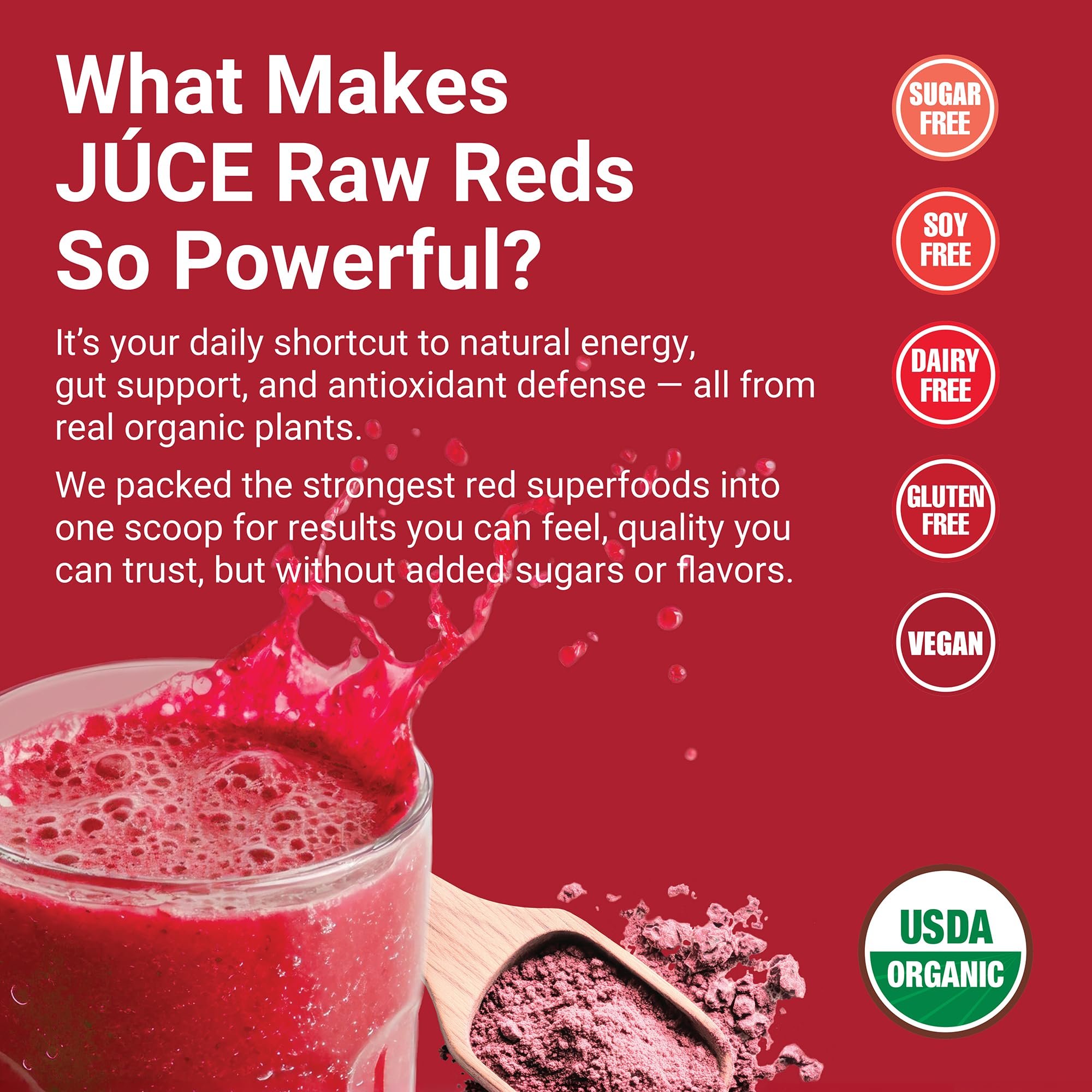 Terra Kai Organics Juce Raw Reds, 37 Superfoods with Beet Root, 30 Servings — Amazon image 3