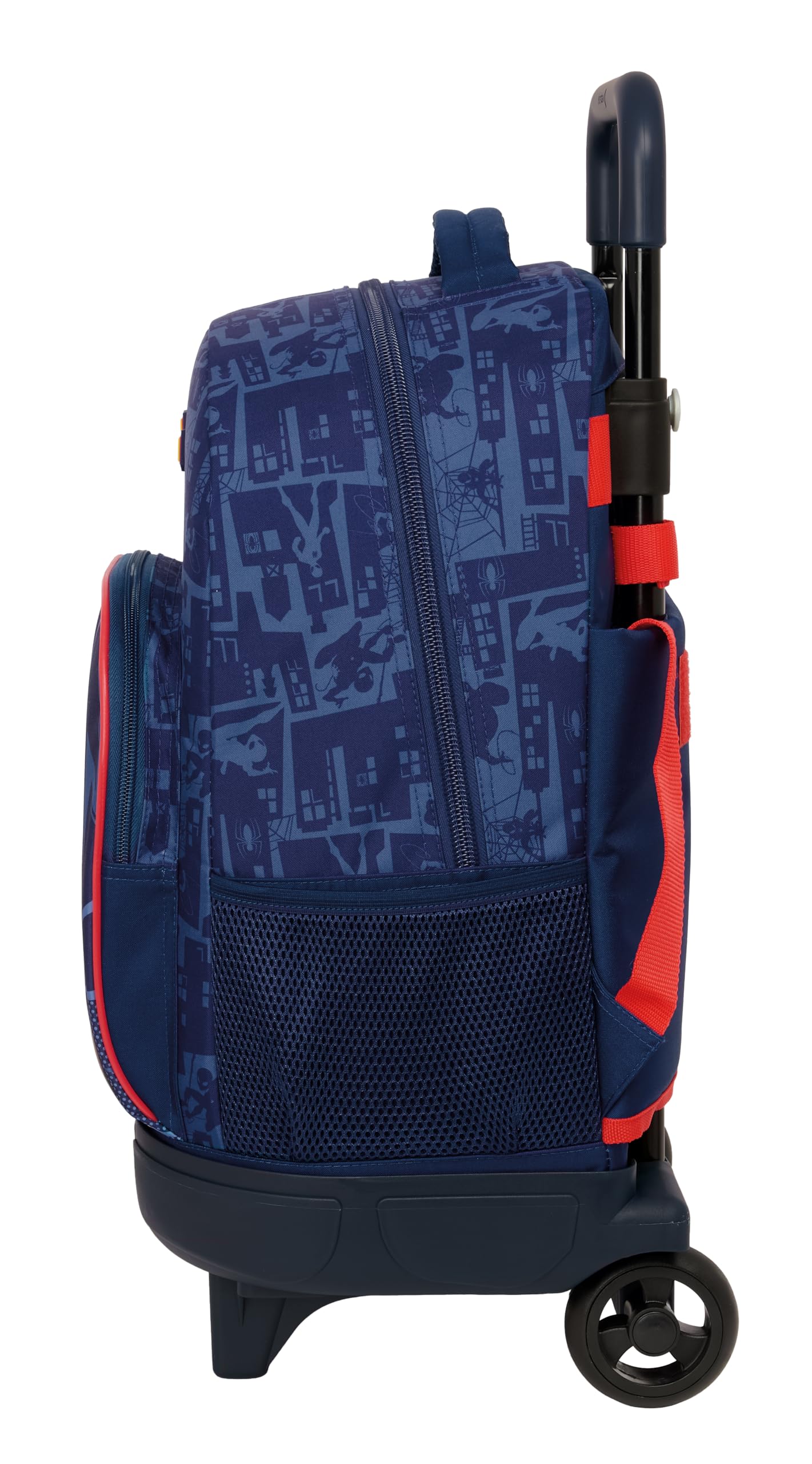 Safta SPIDERMAN - Mochila Grande con Ruedas, Compacta, Extraíble, Ideal para Niños de Diferentes Edades, Cómoda y Versátil, Calidad y Resistencia, 33x22x45 cm