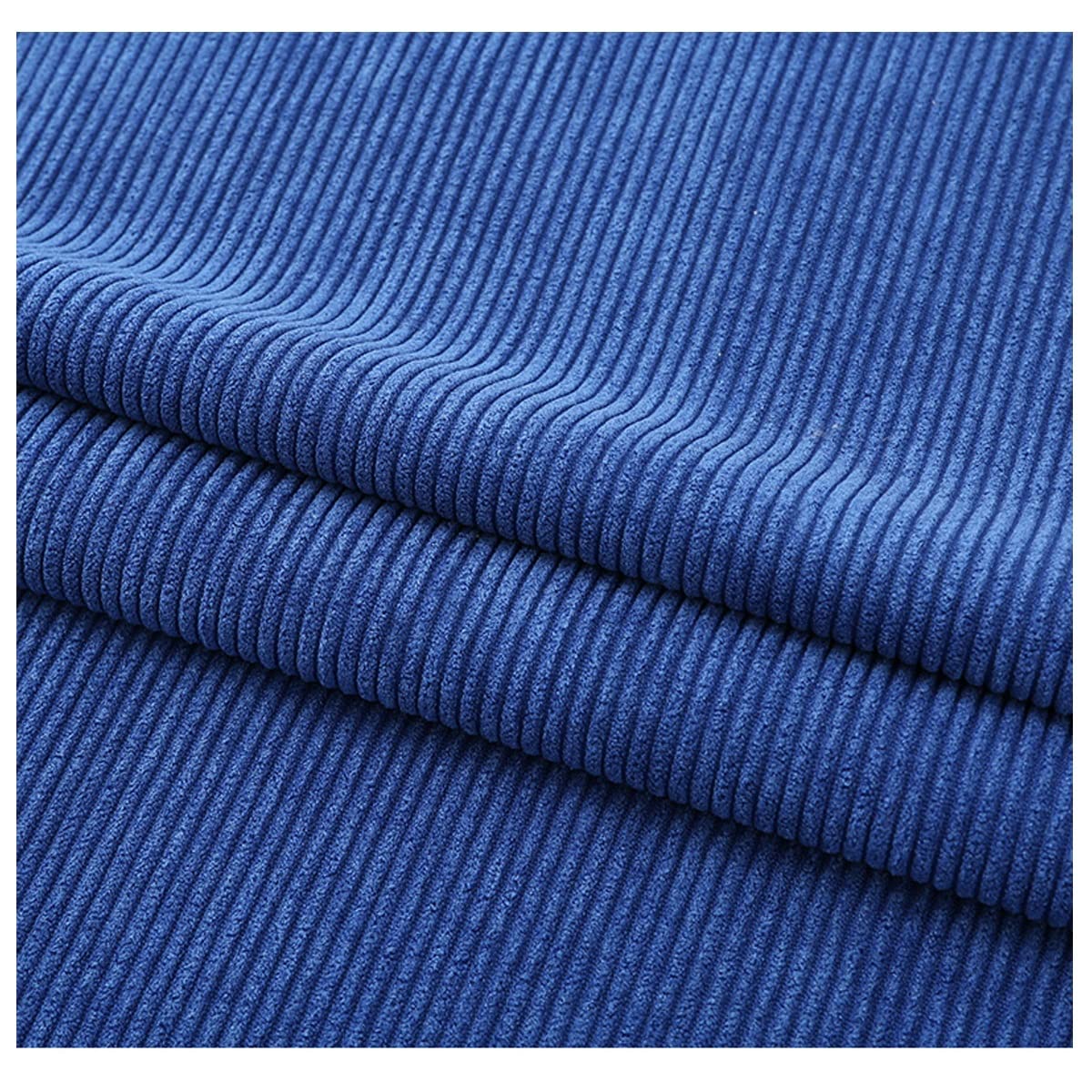 Jednolity gładki sztruks, poliestrowy sztruks do majsterkowania, rękodzieło krawieckie, wielokolorowy 1-5 m x 1,6 m(Blue,3X1.6M)