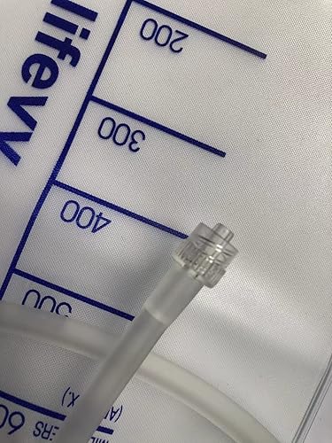 Miniatura 4 de Bolsa de drenaje de orina de 20.3 fl oz, bolsa de drenaje con bolsa transparente, bolsa de nefrostomía, con tubo de silicona de 24 pulgadas, válvula