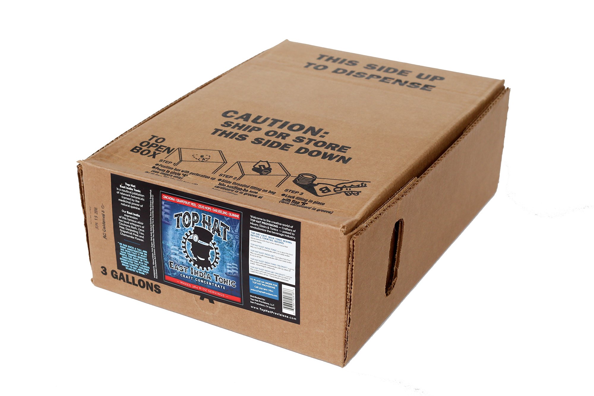 Top Hat East India Tonic Syrup & 5x Quinine Concentrate Soda Syrup BIB