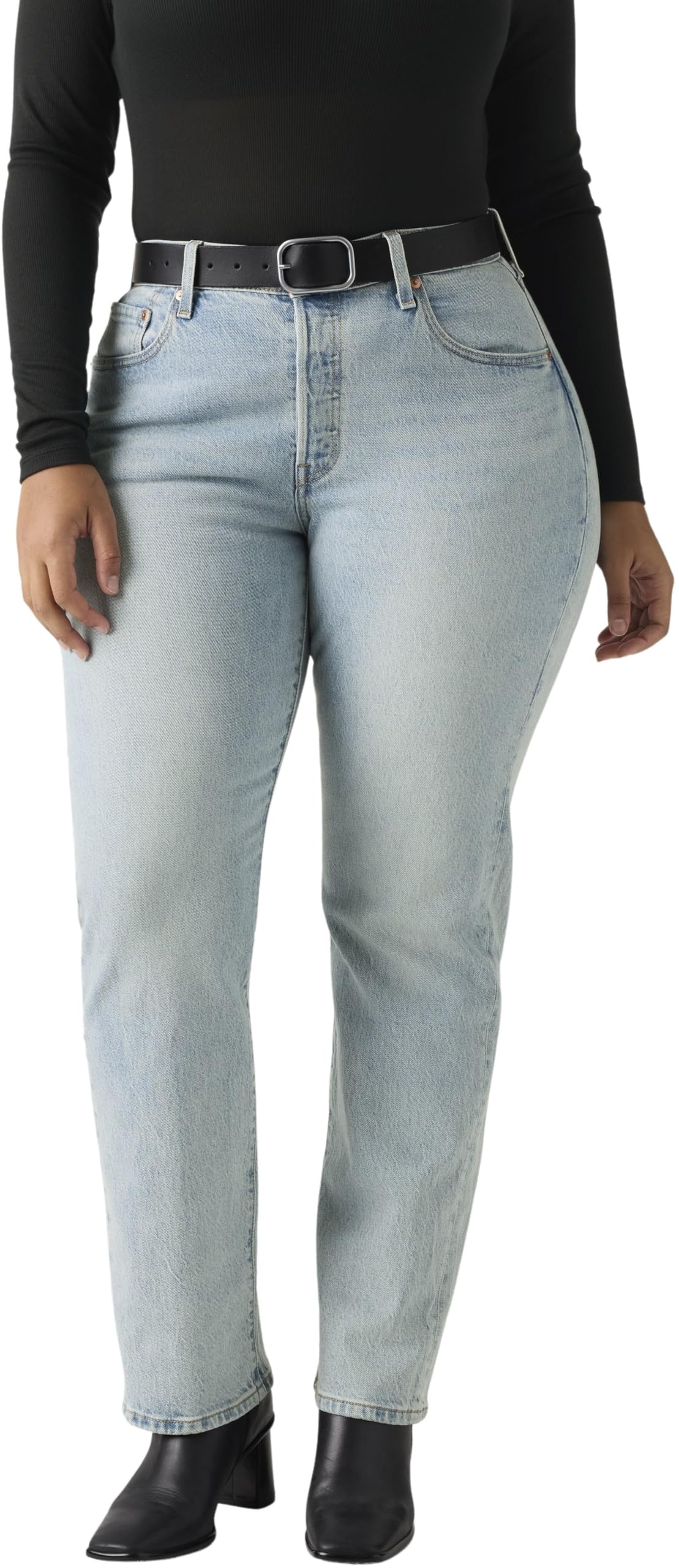 Levi's Femme Jean 501 Curve High Rise, Straight Fit, Bleu (Laugh and Lie), W24/​L32