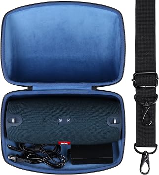 co2CREA Hard Travel Case Replacement for JBL Xtreme 2 Portable Wireless Bluetooth Speaker (Xtreme 2, Black Hard Case with Inner Blue)