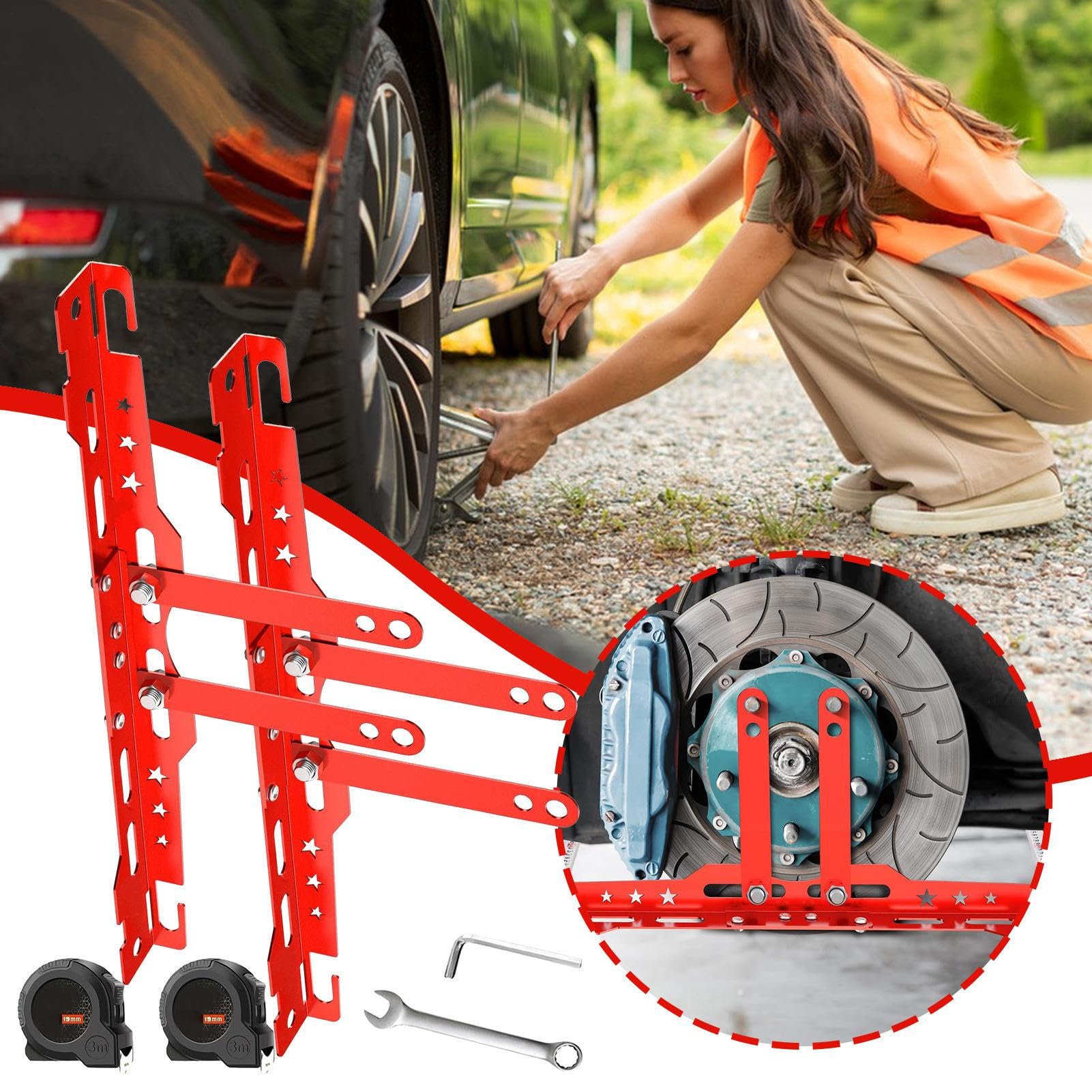 Kit de Alineación de Ruedas Equipo Pesado para Alineación de Vehículos | Suministros para Reparación de Neumáticos de Camión Moto Vehículo Comercial Coche