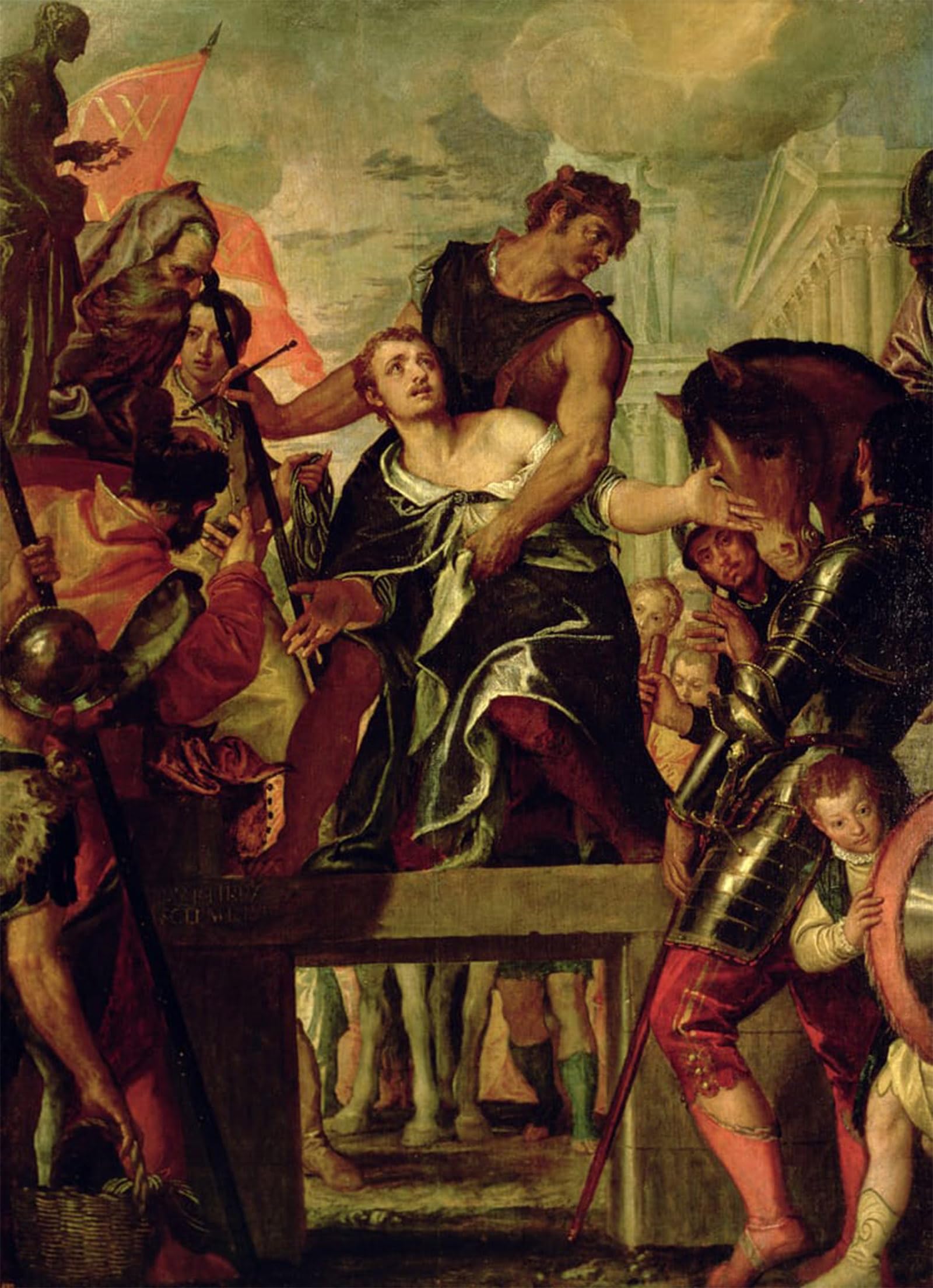 ARTXLXXBN Famous Prints Artwork Pictures Poster Painting Art Martyrdom of St Menas by Veronese Artwork Landscape Pictures for Home Decor 60x90cm