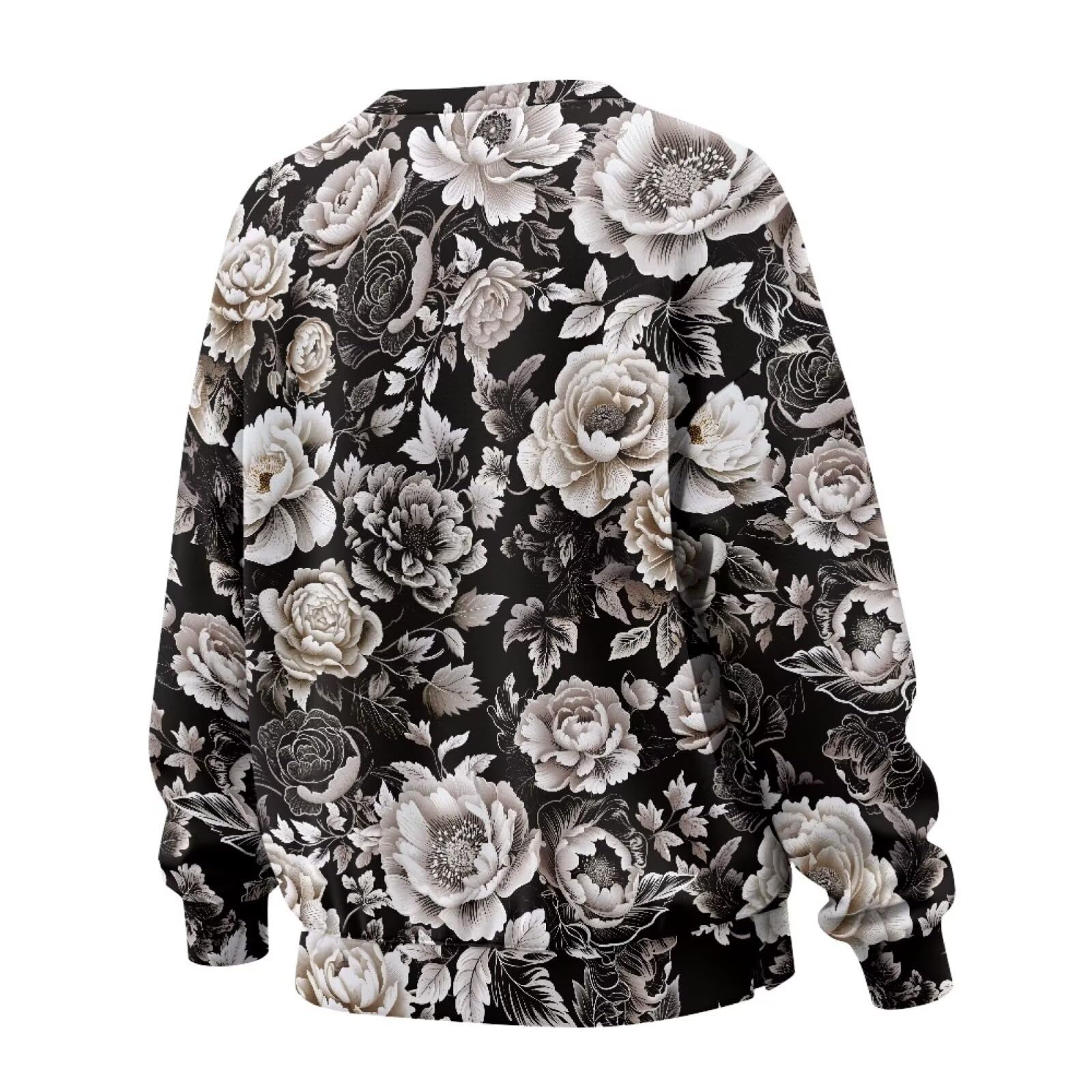 Damska bluza oversize sweter top okrągły dekolt bluzy z kapturem jesień zima sweter z kieszenią wygodne stroje