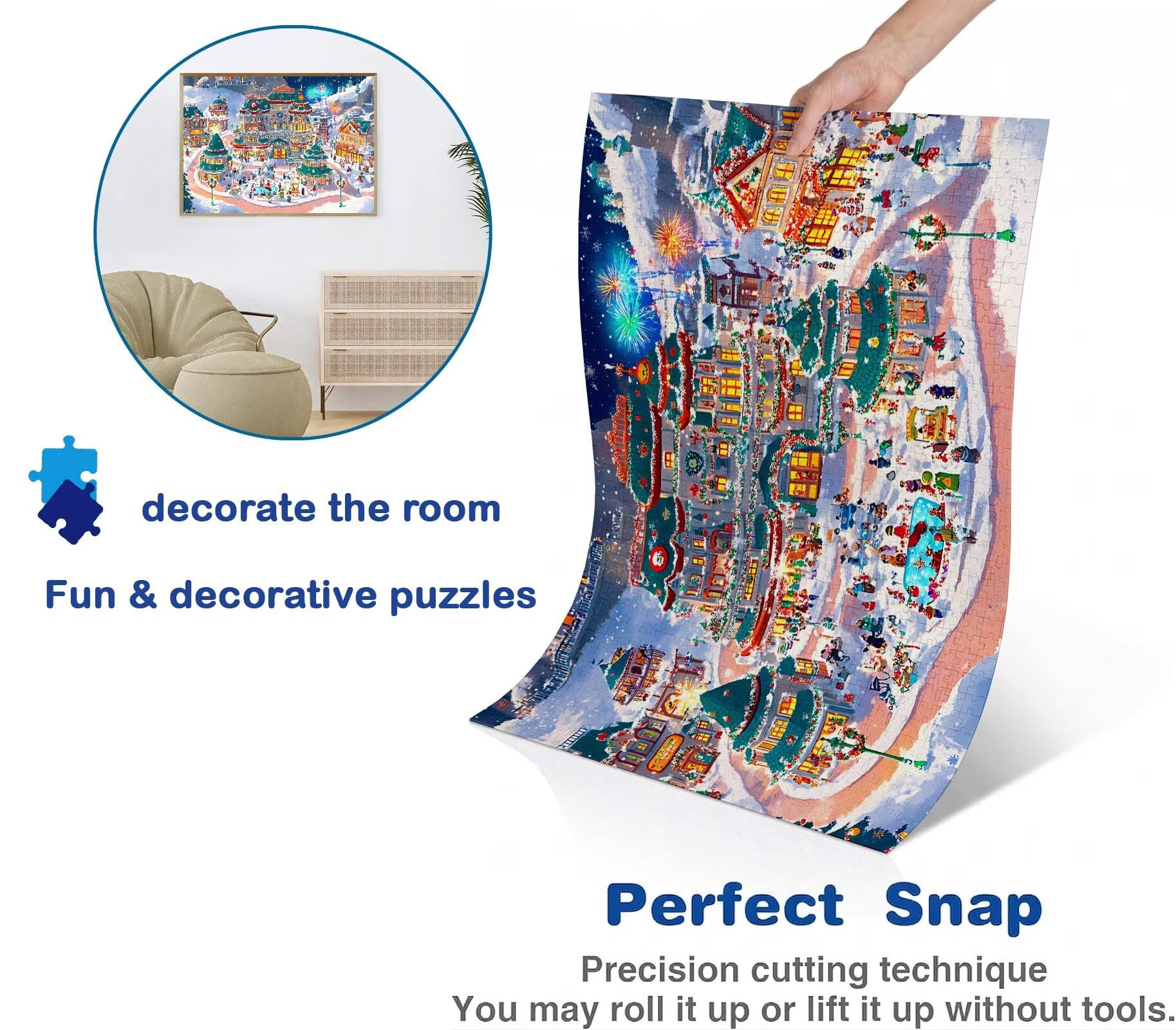 Puzzle 3000 elementów, drewniane puzzle dla dorosłych - Impossible Puzzle 122 x 81 cm niffy gra myśleniowa i łamigłówka dla kobiet i mężczyzn, gra rodzinna na wieczory z grami, prezent dla kobiet