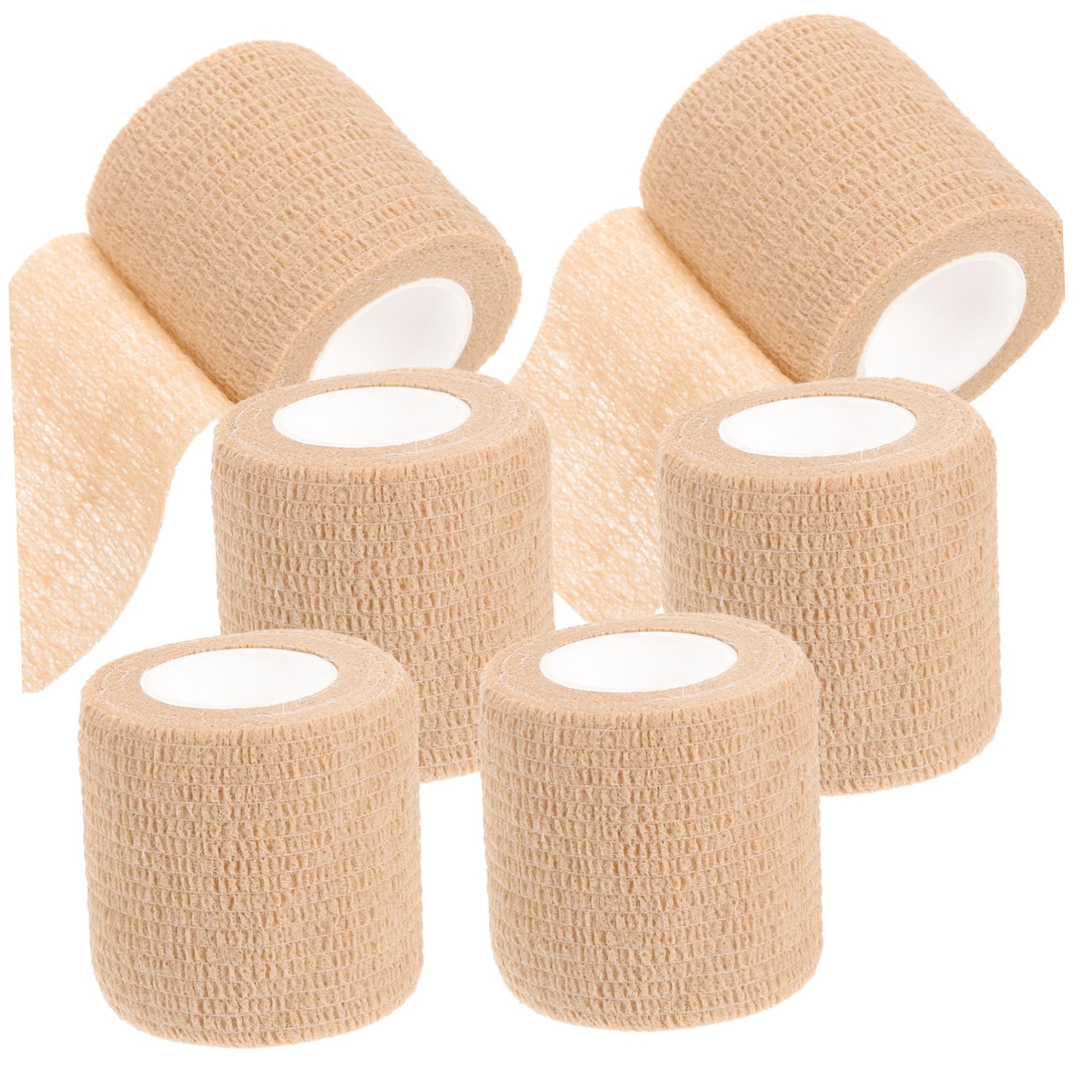 FOMIYES 6 Pack Elastic Sports Bandage Wrap Self Cohesive Polyester Wrist Support Tape Breathable Wrap for Sports Training