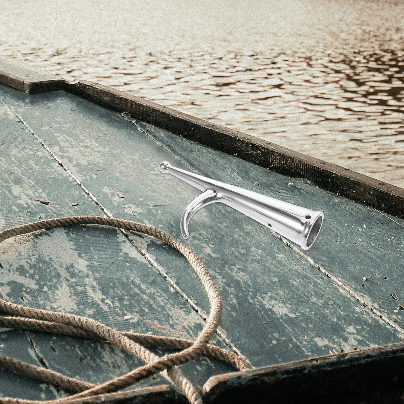 POPETPOP Embout Gaffe INOX Remplacement Tête de Crochet Bateau Accessoire Amarrage Yacht Résistant Corrosion pour Matériel Mer