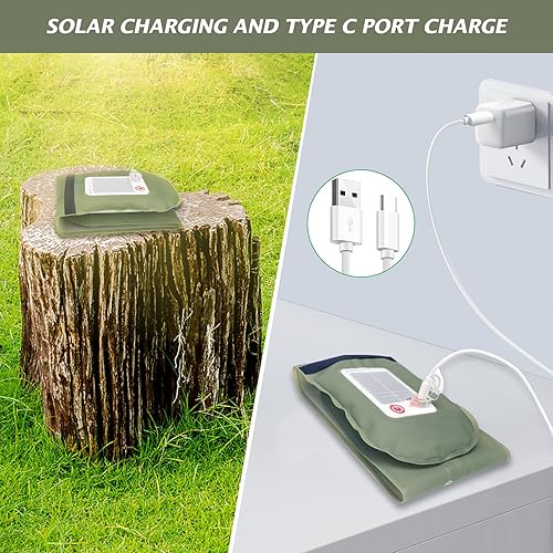 Miniatura 6 de Barras de luces solares para campamento, 23.6 pulgadas, luces de tienda de campaña recargables de 2000 mAh, plegables e inflables para exteriores,