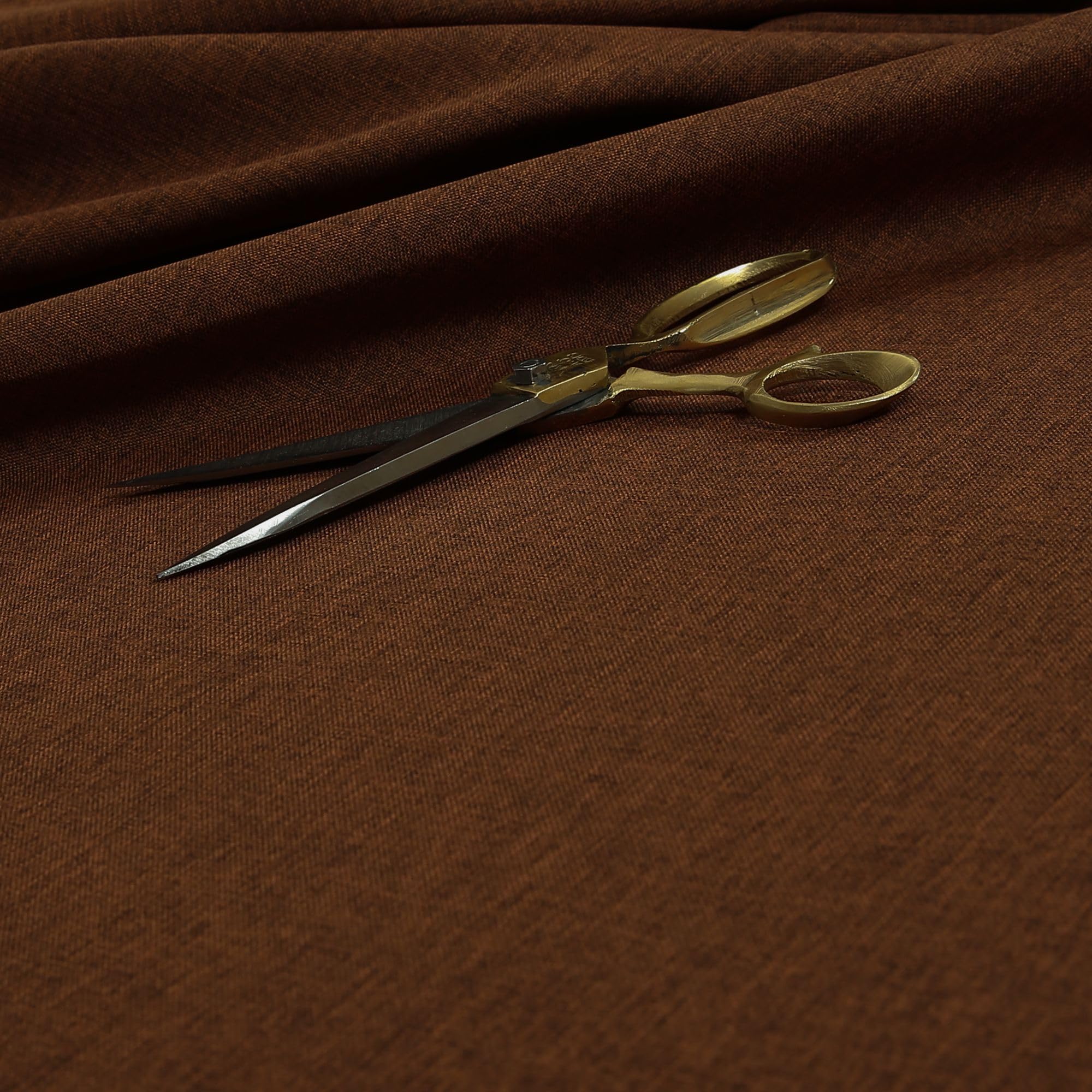 Redbrick Mill Fabrics Flame Retardant Upholstery Fabric by The Metre, Hard Wearing Lightweight Material for Interiors, Curtains and Cushions, Rust Orange (135cm Width)