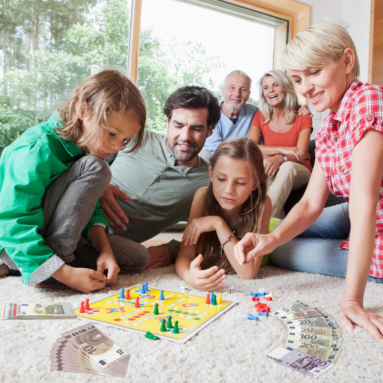 AUNGCSHE Lot de 350 billets pour jouet, 5/10/20/50/100/200/500 billets de jouet, pour apprendre, jouer à des rôles et profiter du jeu - 4