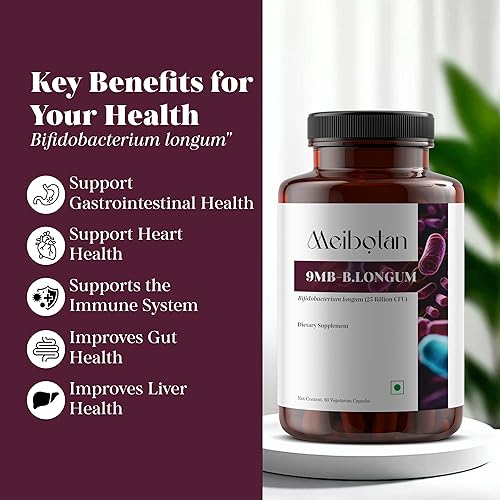 Miniatura 5 de B-Longum Probiótico para la salud digestiva e inmunológica, probióticos para mujeres y hombres, ayuda a las bacterias buenas con nuestra cepa