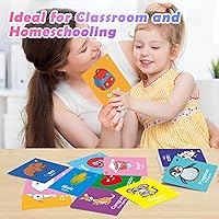 Vista 6 de Tarjetas didácticas de aprendizaje de español para niños pequeños, 60 tarjetas bilingües de doble cara para números, colores, formas, palabras