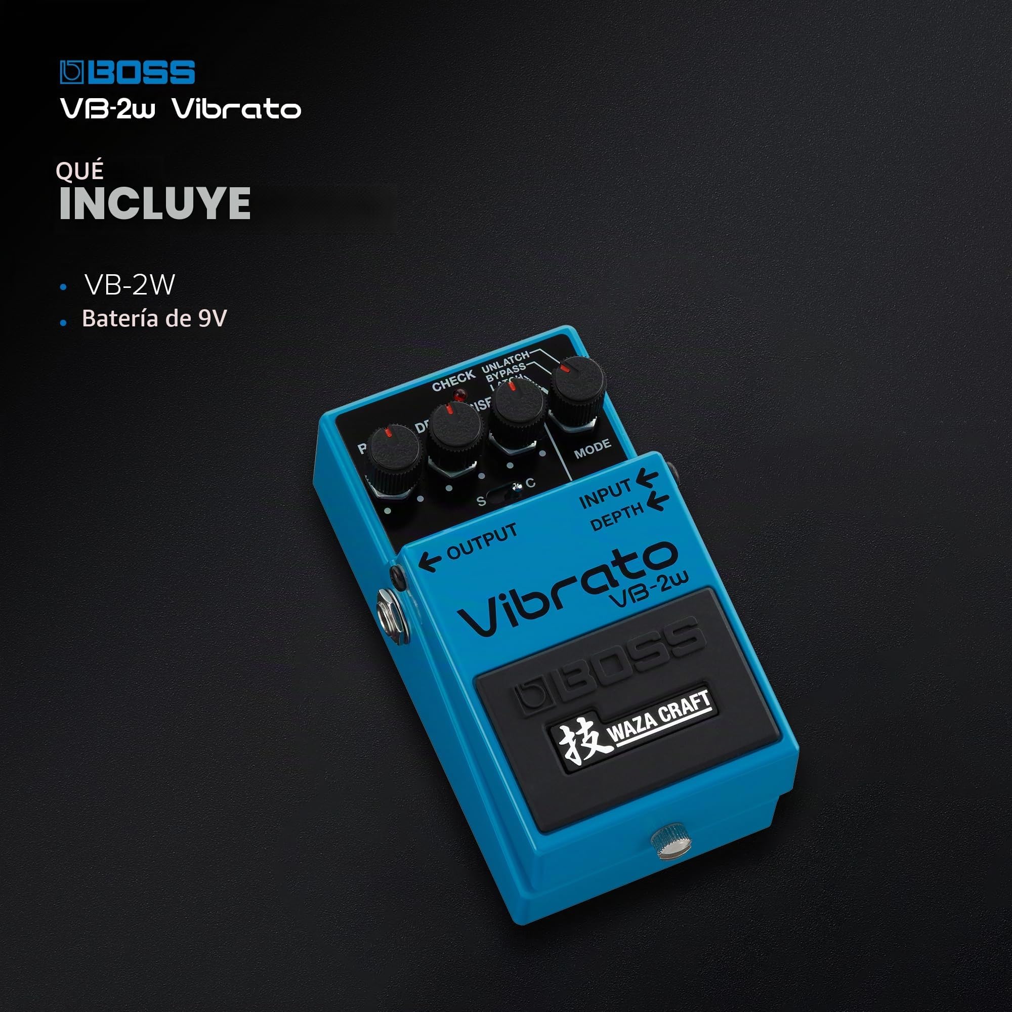Amazon.com: BOSS VB-2W Vibrato | Pedal de efecto de guitarra Waza