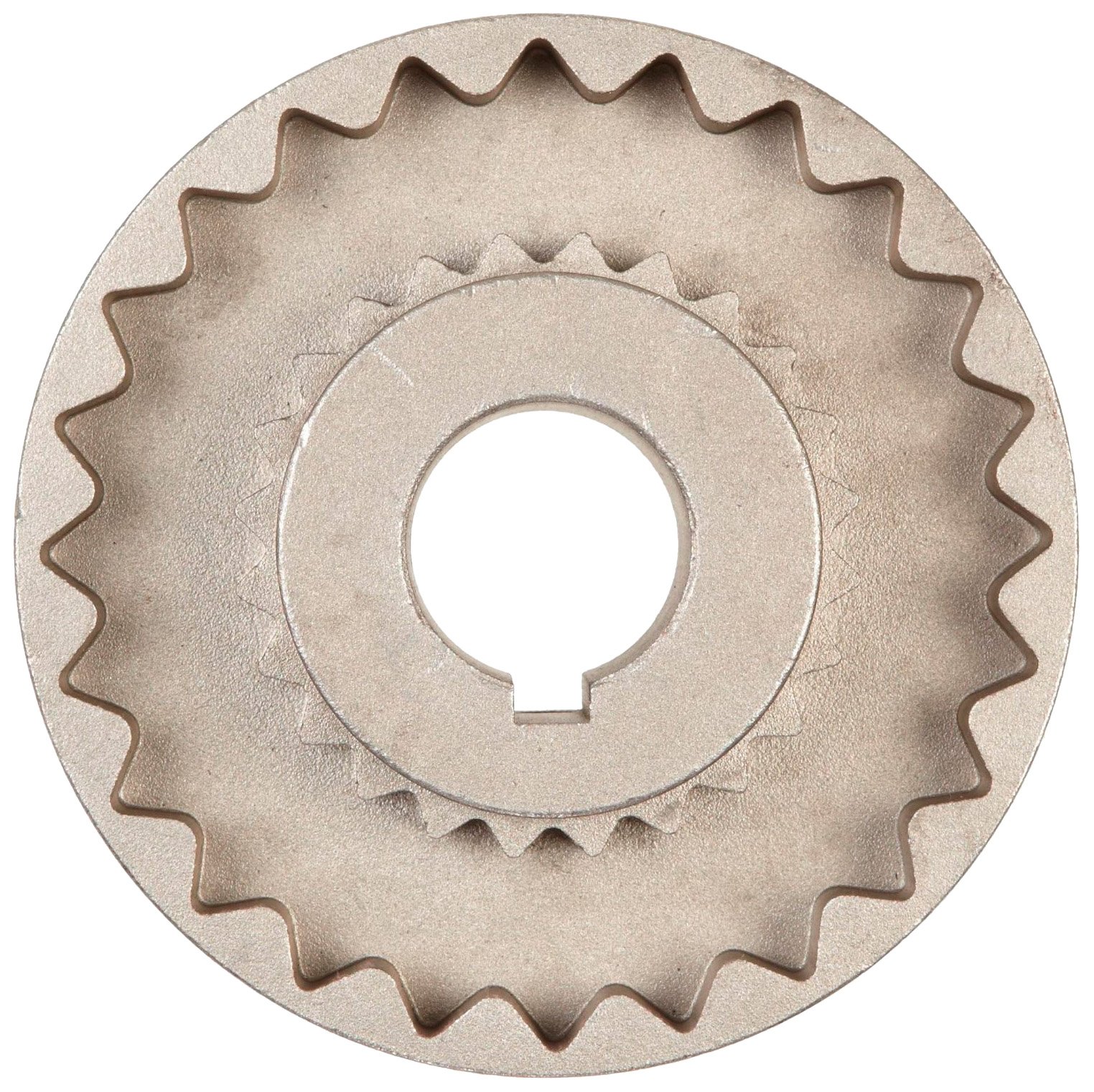 Martin 7S Quadraflex Coupling Flange, Sintered Steel, Metric, 38 mm Bore A, 38 mm Bore B, 117.475 mm OD, 46.831 mm Length