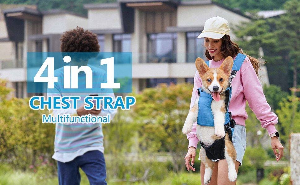 Zaino Frontale Per Cani PETCUTE 5-in-1 - Marsupio Traspirante, Riflettente, Per Viaggi - Foto 4