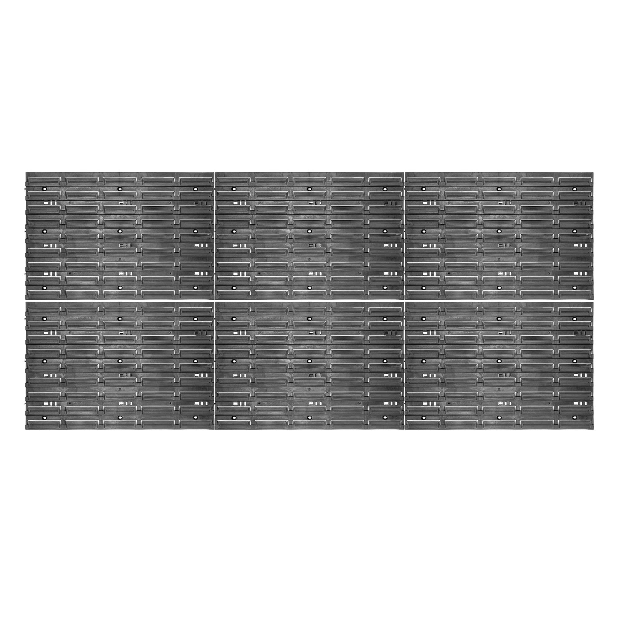 KADAX Pared de herramientas, sistema de almacenamiento de plástico PP, estantería de pared en diferentes tamaños, estantería de pared de taller con cajas de almacenamiento y soportes (174 x 78 cm)