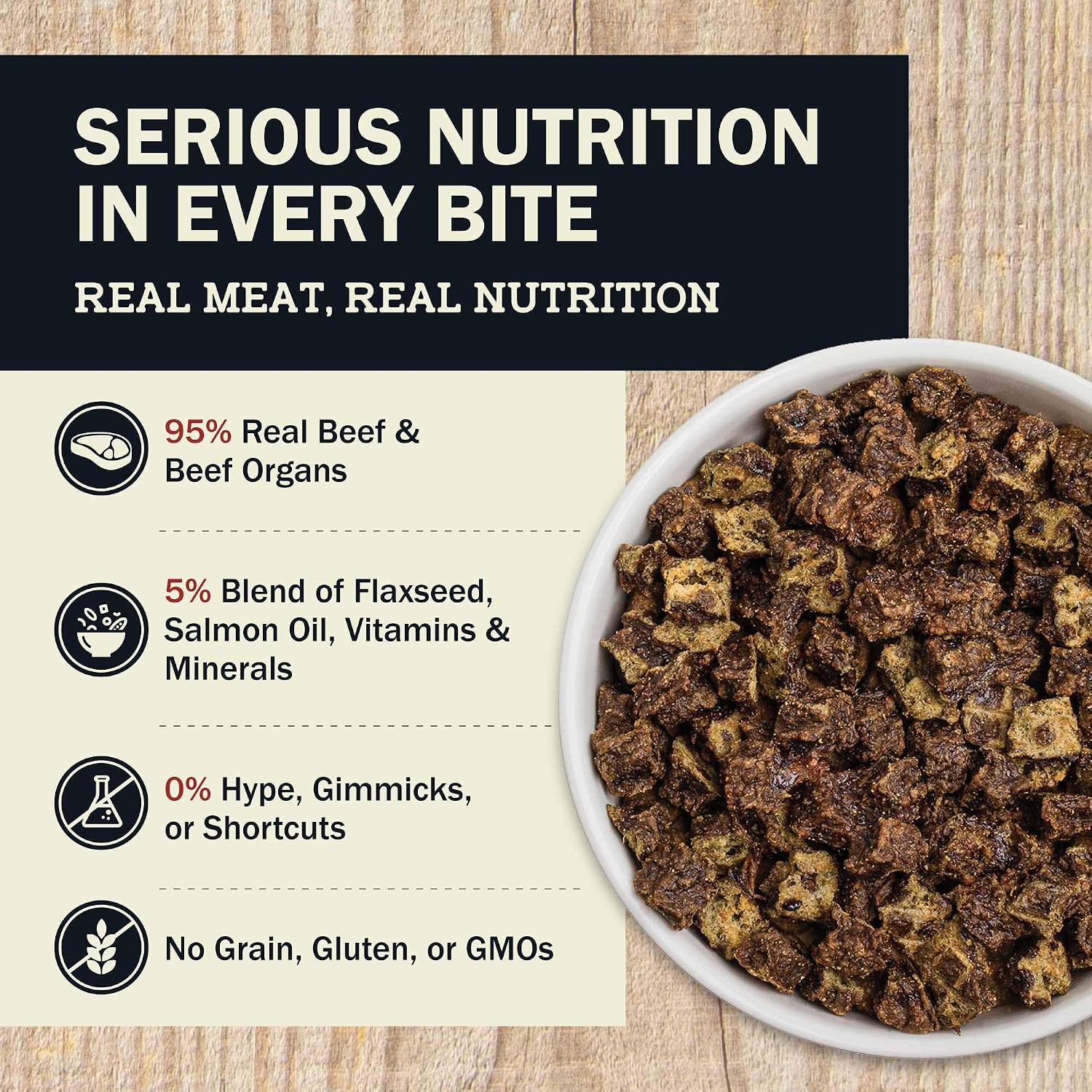 Redbarn Powerfood Air Dried Dog Food - 95% Beef Grain-Free Non-GMO 5lb