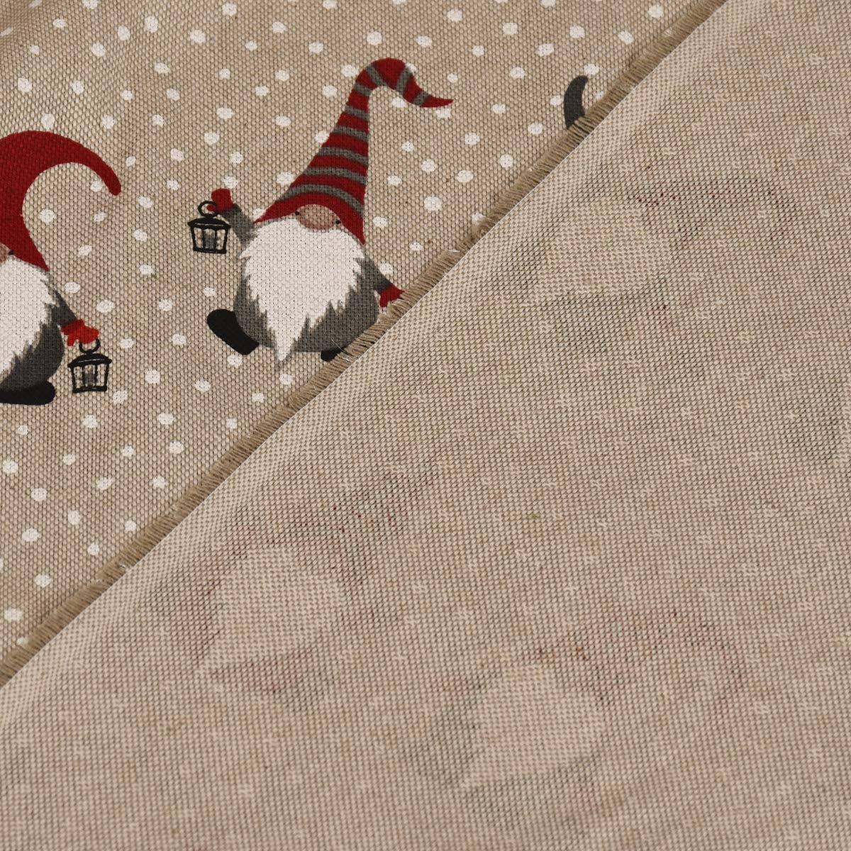 Schöner Leben Housse de coussin Motif lutins de Noël Rouge/gris Différentes tailles 15 x 40 cm