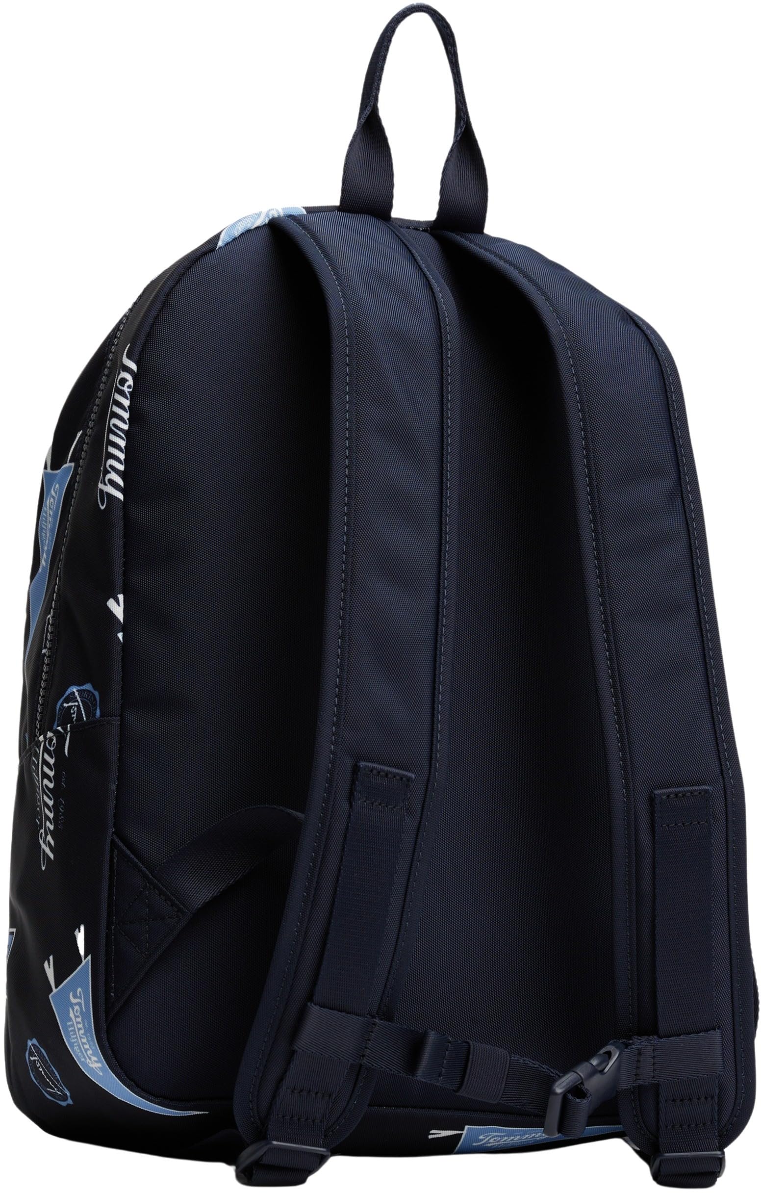 Tommy Hilfiger Mochila infantil Unisex Essential con logotipo impreso, Azul (Space Blue All Over Print), Talla Única