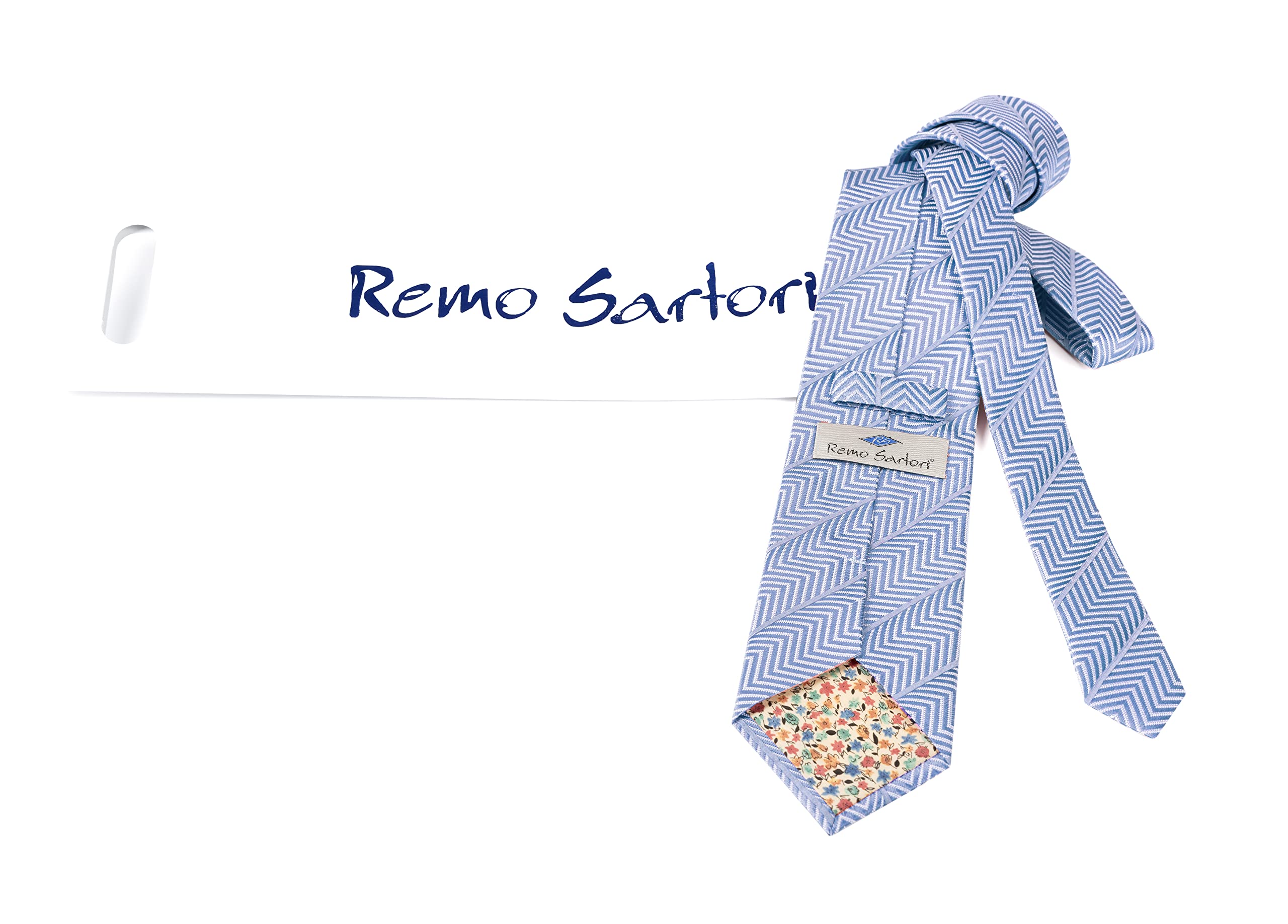 Remo Sartori - Cravatta Lunga Extra Lunga XL Seta Regimental Spigato, Lunghezza da 155 cm a 175 cm, Made In Italy Uomo