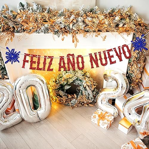 Miniatura 4 de Cartel de Feliz Anos Nuevo  Cartel de fiesta de Nochevieja en español 2024, Hello 2024, Cheers to 2024, suministros de decoración de fiesta de