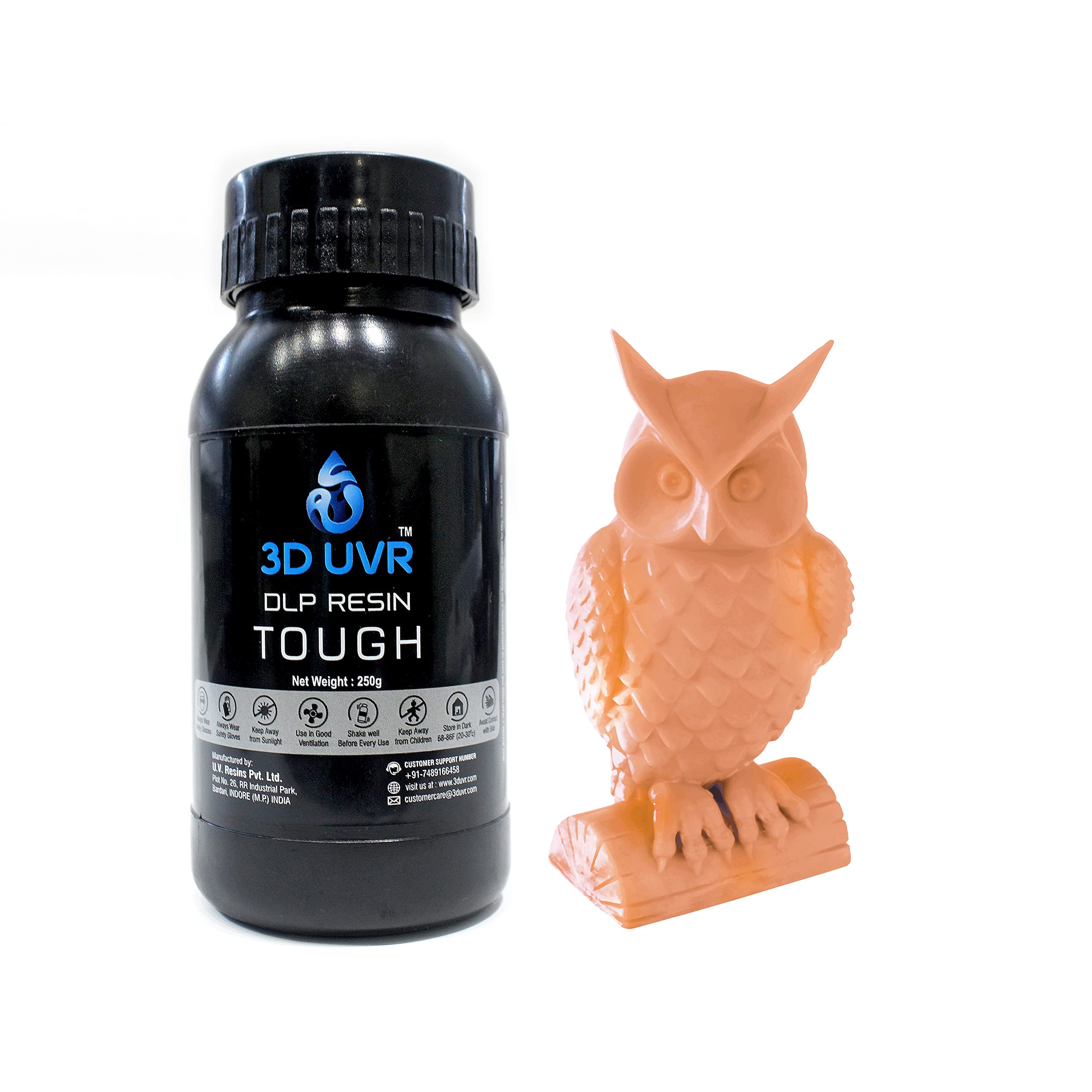 3D UVR Photopolymer Resin for 3D Printing, 405nm, UV-Curing Resin with High Precision and Quick Curing & Excellent Fluidity for DLP 3D Print [ Tough, Skin, 250 GM ] (B09KLRWR19) Amazon Price History, Amazon Price Tracker