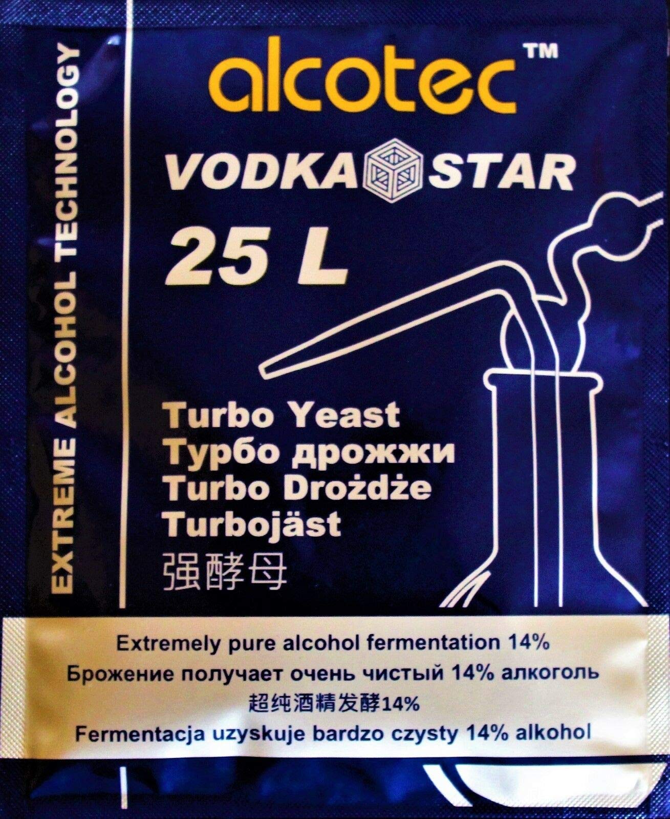 40 x Alcotec Vodka Start - Levadura Turbo, Levadura de Vodka, Levadura para Puré