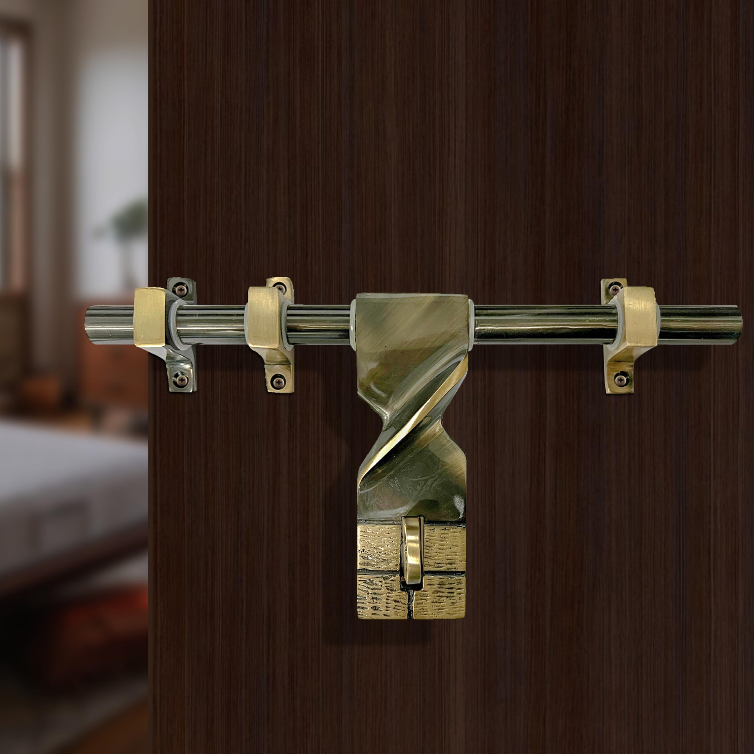 Xpert Antique Brass Aldrop10 Inches (Pack of 1) Aldrop for Door & Door Kadi Konda Set - BAL-1329 (3+1) (Aldrop for Main Door)