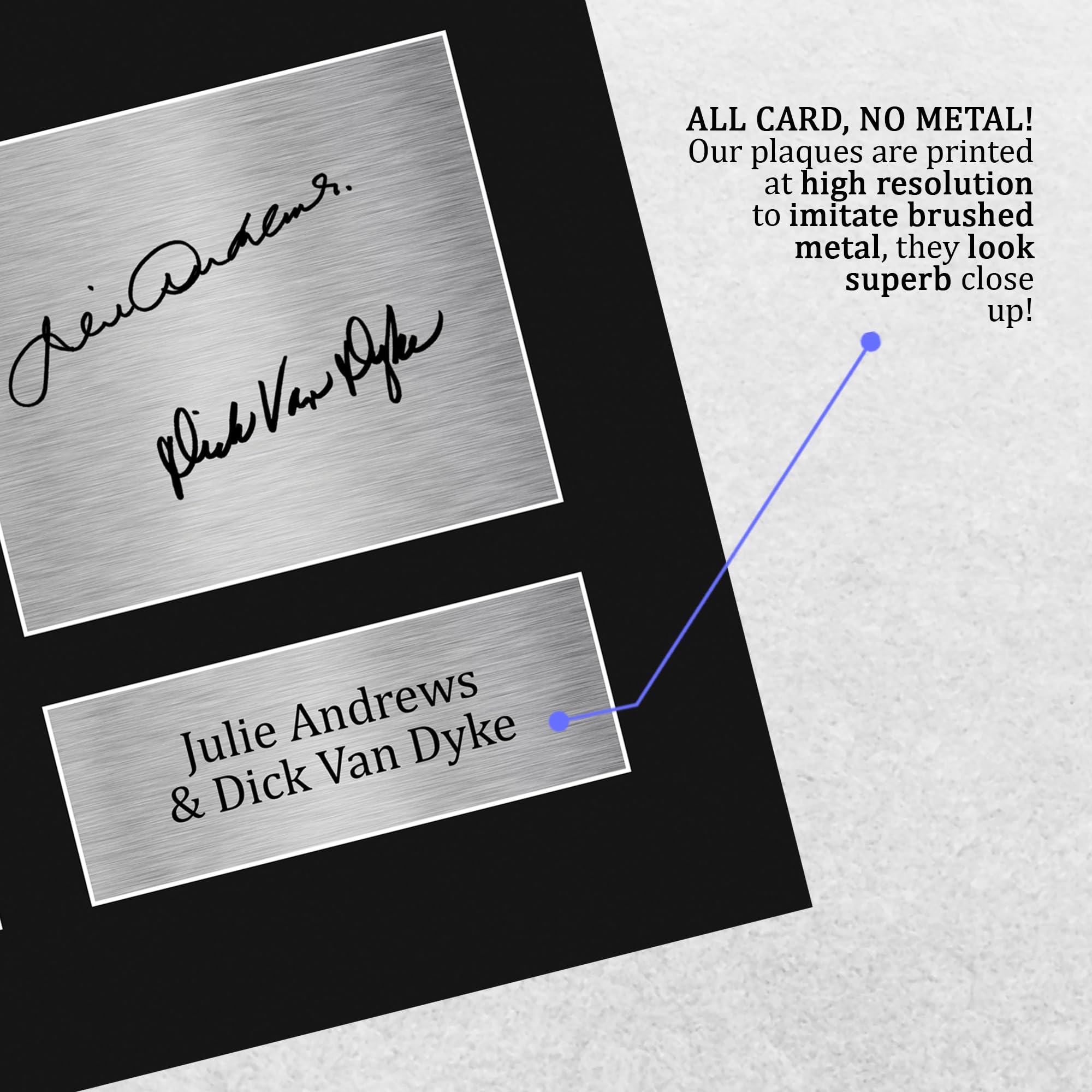 HWC Trading Julie Andrews & Dick Van Dyke Mary Poppins Gifts Printed Signed Autograph Picture for Movie Memorabilia Fans - US Letter Size