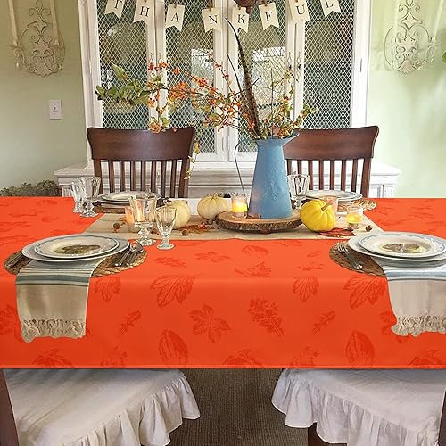 Miniatura 2 de Mantel de Acción de Gracias, mantel de hojas de arce otoñal, mantel de hojas de cosecha de otoño, mantel impermeable a prueba de derrames, para