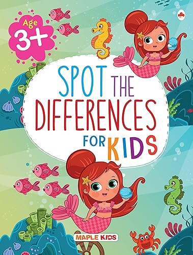 Brain Activity Book for Kids - Spot Differences - Brain Boosting Activity Book - Early Learning - Activity Book for Children - 3 to 7 Years Old Kids