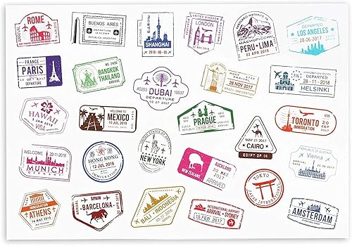 Miniatura 5 de Bright Creations Juego de libro de pasaporte para niños con calcomanías, paquete de 12, cuadernos de 5.6 x 4.2 pulgadas, pasaportes en blanco y