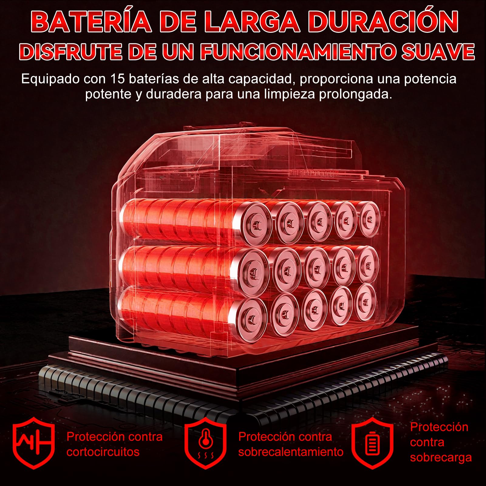 Soplador de Hojas Bateria 21V, Motor 6 Velocidades 21000RPM 200Km/h 500W, con Batería, Sopladora de Aire Jardín Alta Potencia para Hojas, Polvo y Nieve